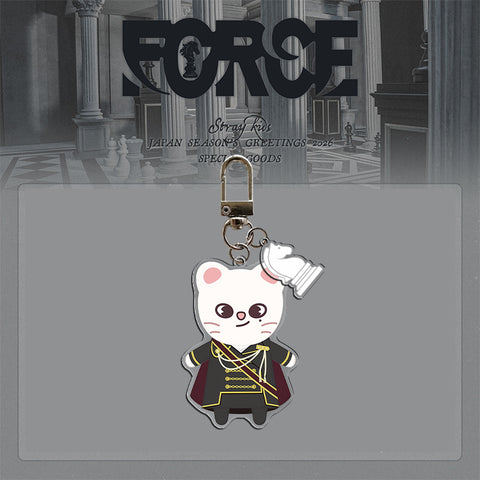 Stray Kids "FORCE" 2026 Desk Calendar Keychain Acrylic Pendant Knight Style King Chess