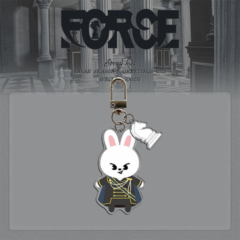 Stray Kids "FORCE" 2026 Desk Calendar Keychain Acrylic Pendant Knight Style King Chess