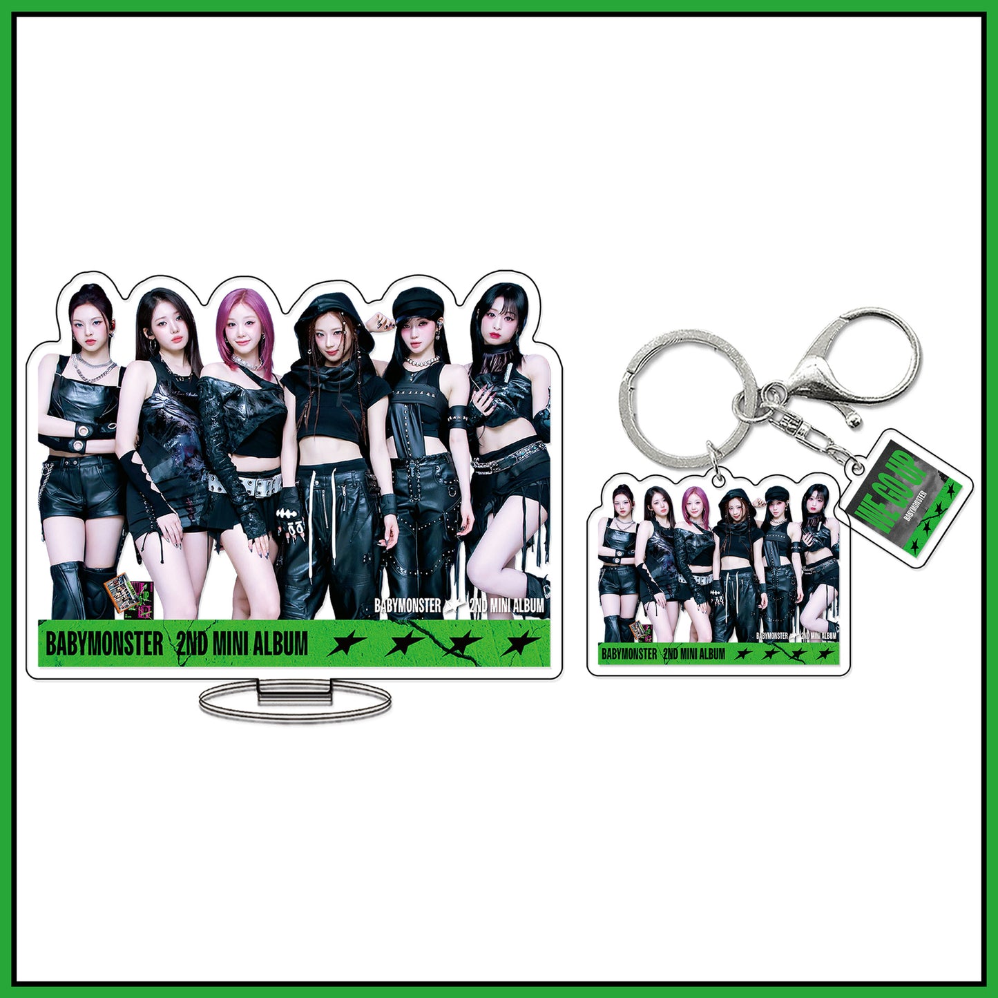 BABYMONSTER Mini Album Acrylic Standee & Keychain - "We Go Up" K-Pop Merch