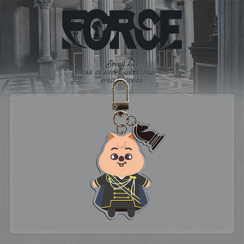 Stray Kids "FORCE" 2026 Desk Calendar Keychain Acrylic Pendant Knight Style King Chess