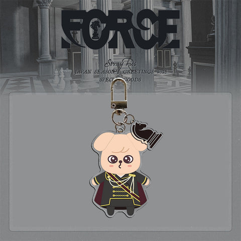 Stray Kids "FORCE" 2026 Desk Calendar Keychain Acrylic Pendant Knight Style King Chess