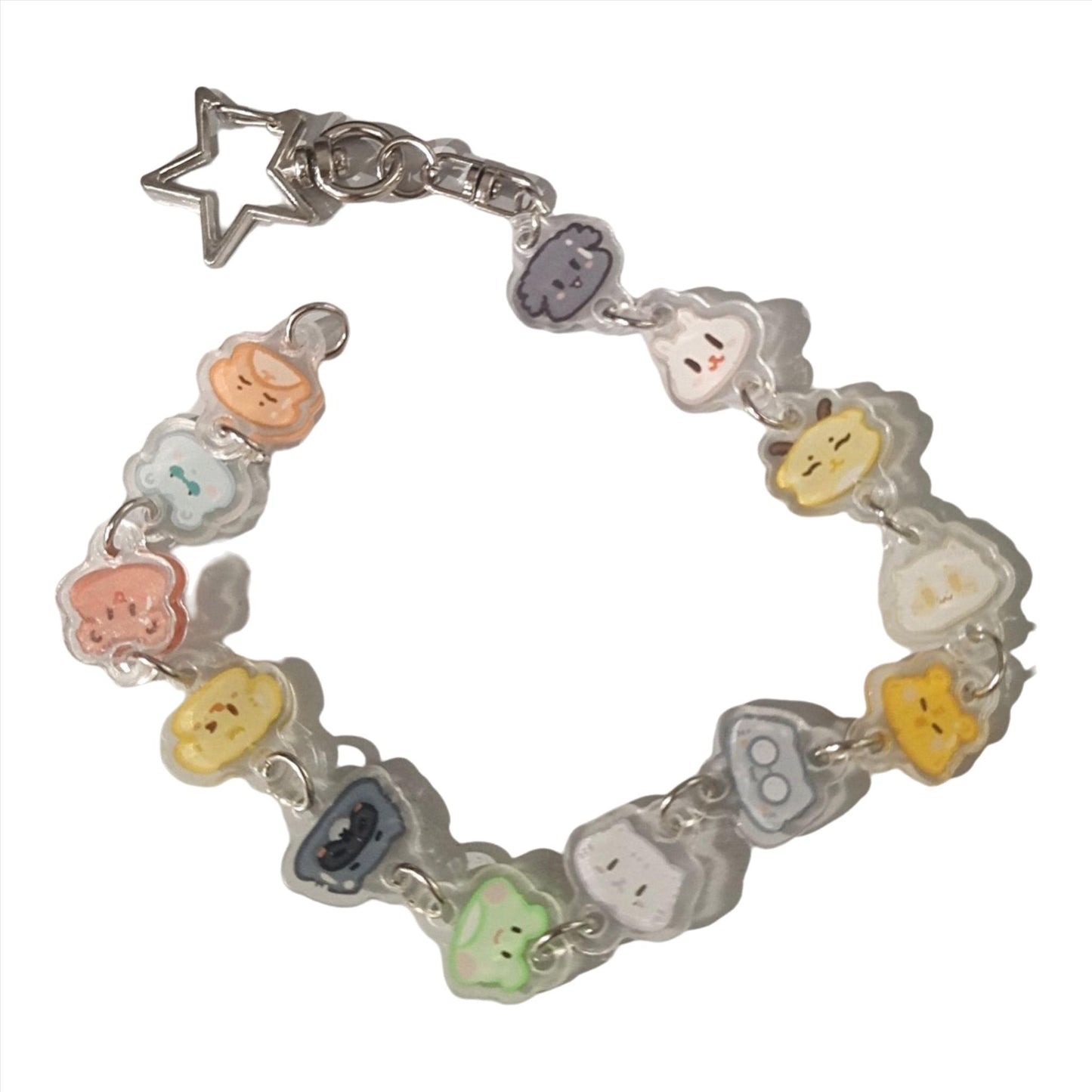 SEVENTEEN Carat Bracelet Keychain | Acrylic Star Pendant & Charm