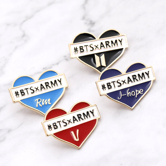BTS Kpop Idol Love You Personalized Name Chest Accessory