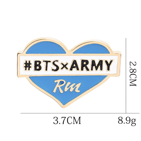 BTS Kpop Idol Love You Personalized Name Chest Accessory