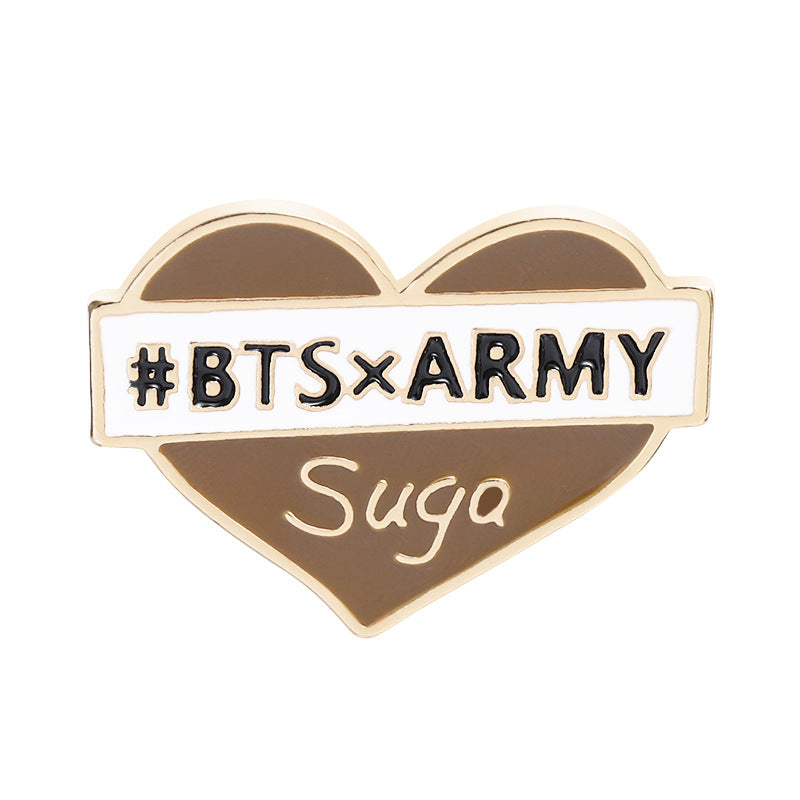 BTS Kpop Idol Love You Personalized Name Chest Accessory