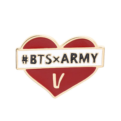 BTS Kpop Idol Love You Personalized Name Chest Accessory