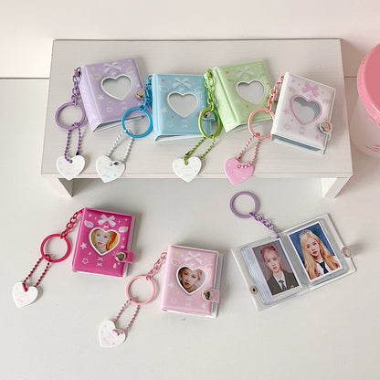 Coquette Bow Mini Keyring Collect Book - 2-Inch ID Photo Holder (32 Slots)