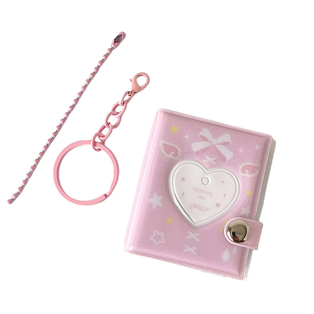 Coquette Bow Mini Keyring Collect Book - 2-Inch ID Photo Holder (32 Slots)