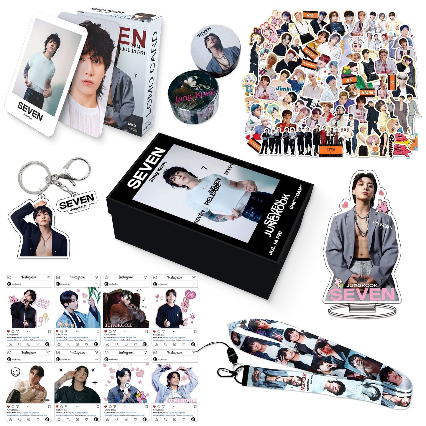 BTS Jungkook "GOLDEN" Solo Album Merch Gift Box Set