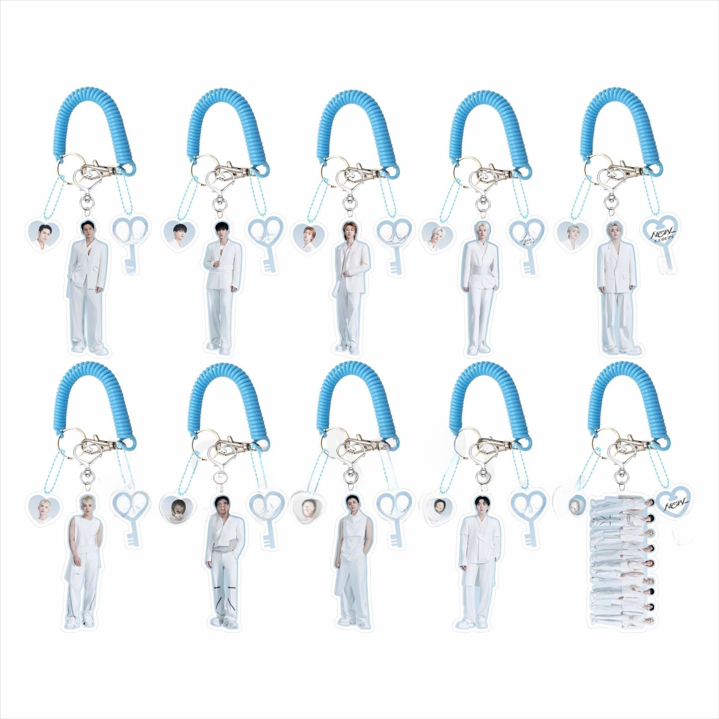 SEVENTEEN Bule Elastic Rope New Acrylic Keychain
