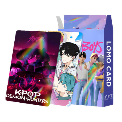 Demon Hunters- SAJA BOYS 30pcs K-Pop Holographic Lomo Cards - Double-Sided Laser Photocards