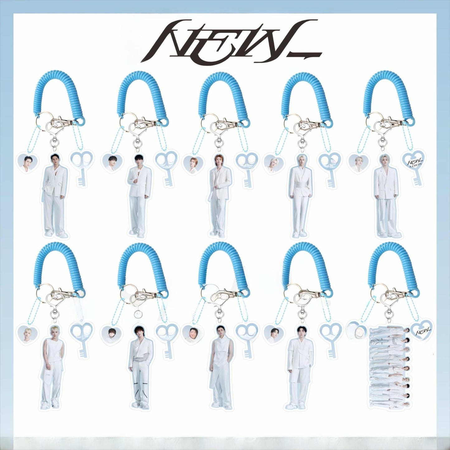 SEVENTEEN Bule Elastic Rope New Acrylic Keychain