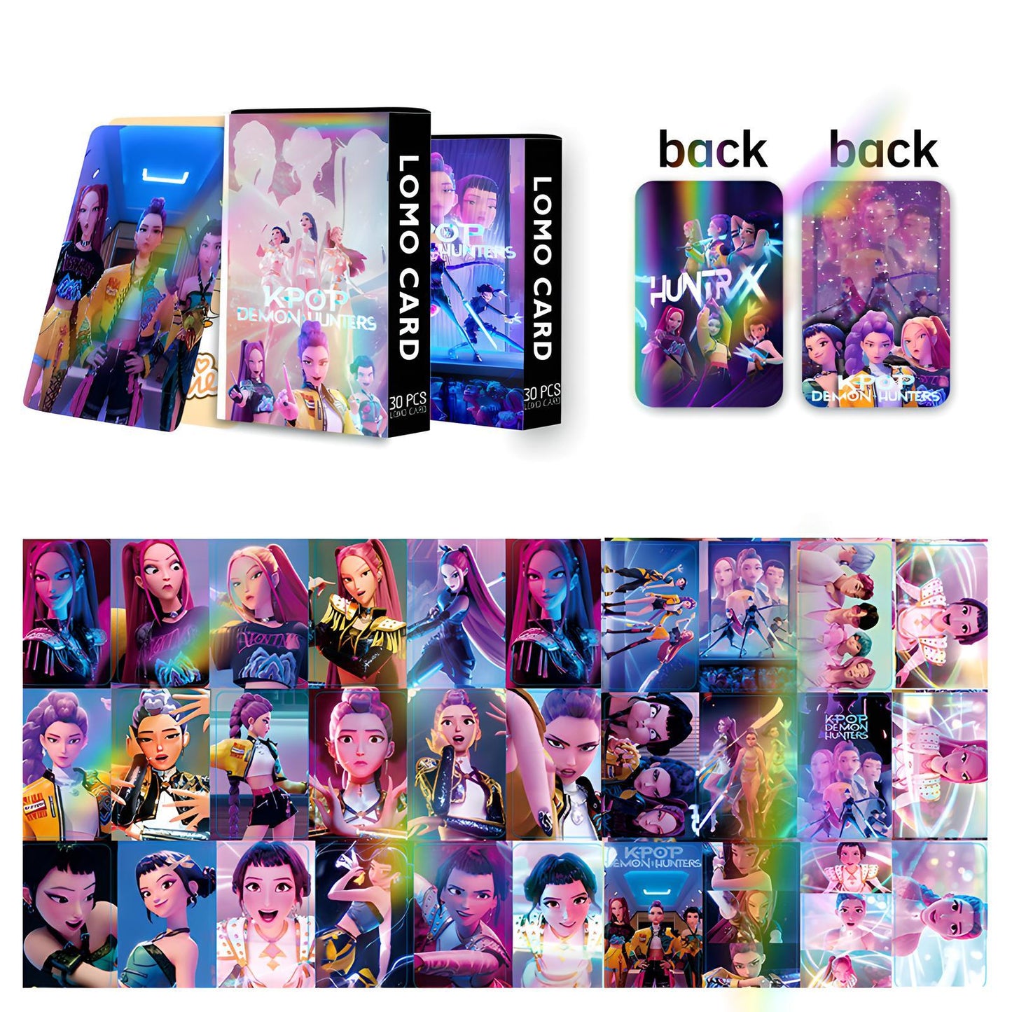 Demon Hunters Holographic Lomo Cards (30-Pack) - Double-Sided