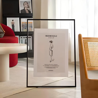 Luxe Metal Floating Frame (16") - Double Sided Glass