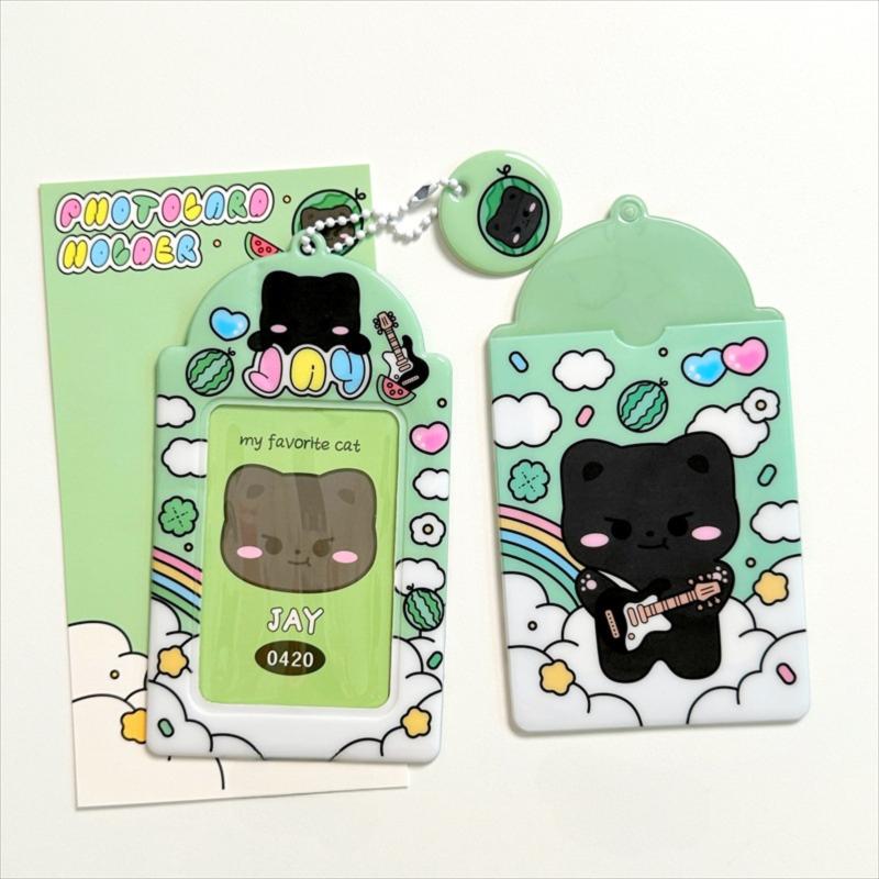 ENHYPEN Photocard Holder Keychain - Hard Case for K-Pop Photocards, Bus Pass & ID