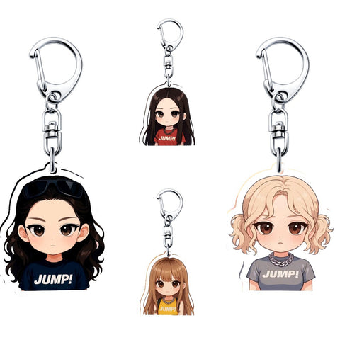 JUMP Blackpink Cartoon Acrylic Keychain Pendant