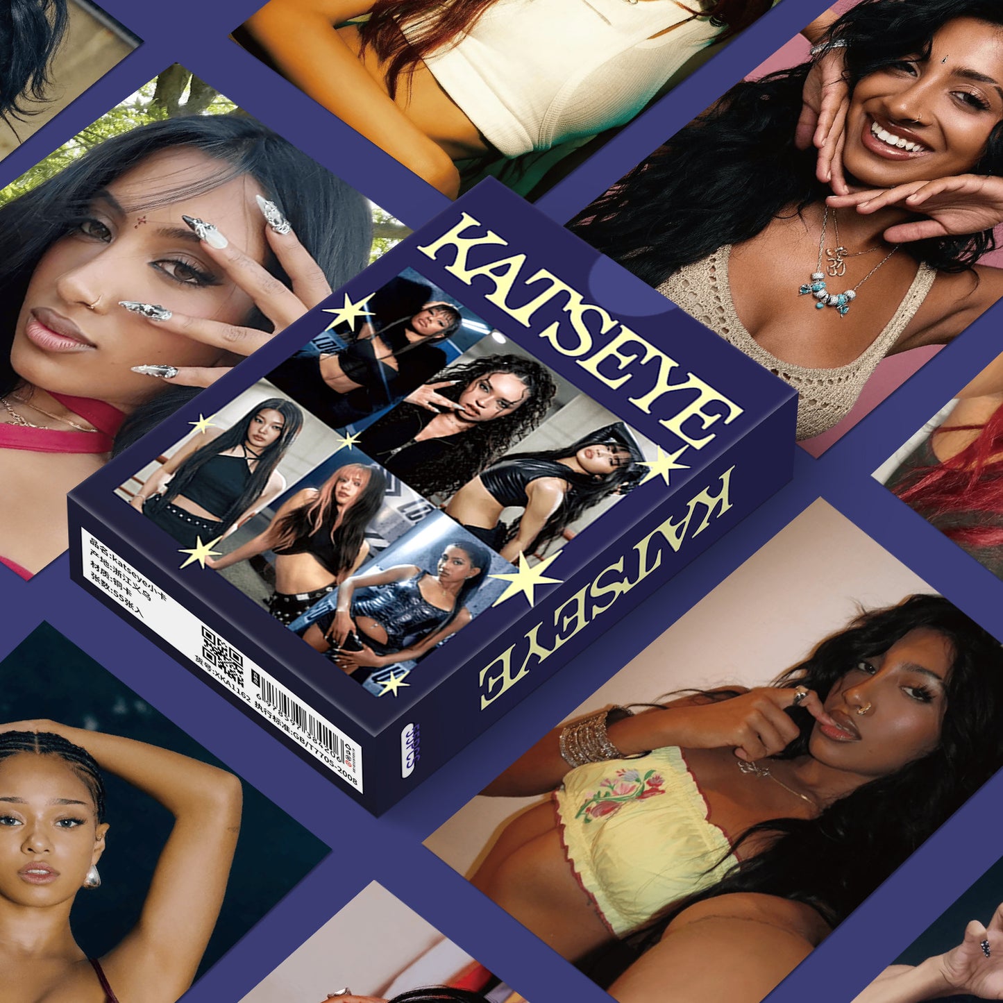 Katseye 55 Photo Cards Self-Printed Collectible Photocards for Album