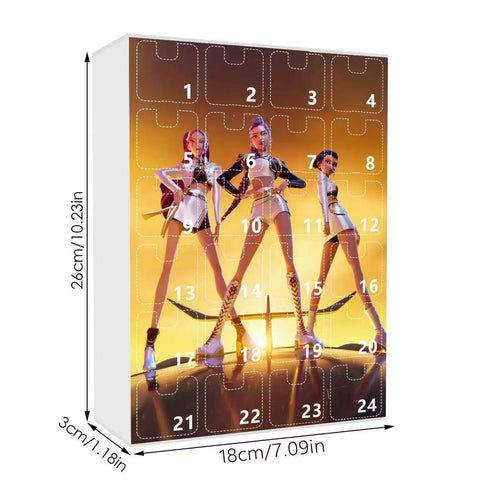 Anime Demon Hunter Girl Group Acrylic Keychains Pendants Blind Box K-Pop Merchandise for Students Backpack Gifts