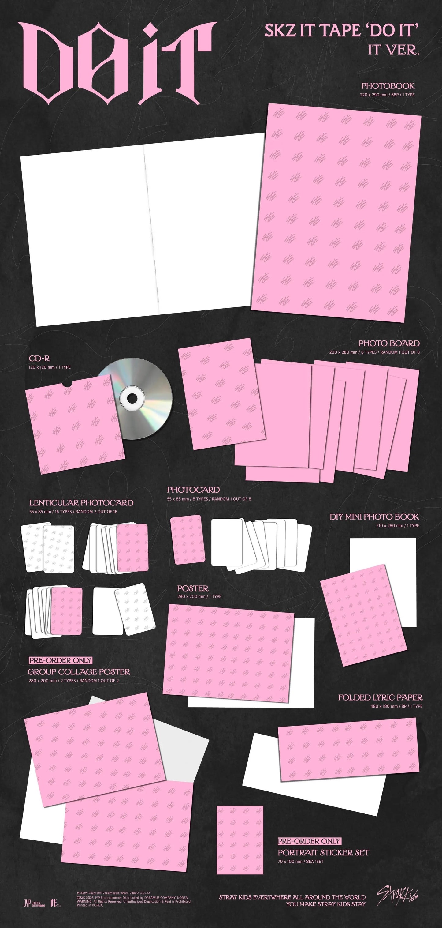 Stray Kids (SKZ) - TAPE 'DO IT' (DO/IT/ACCORDION/PLATFORM PLVE Version) Album