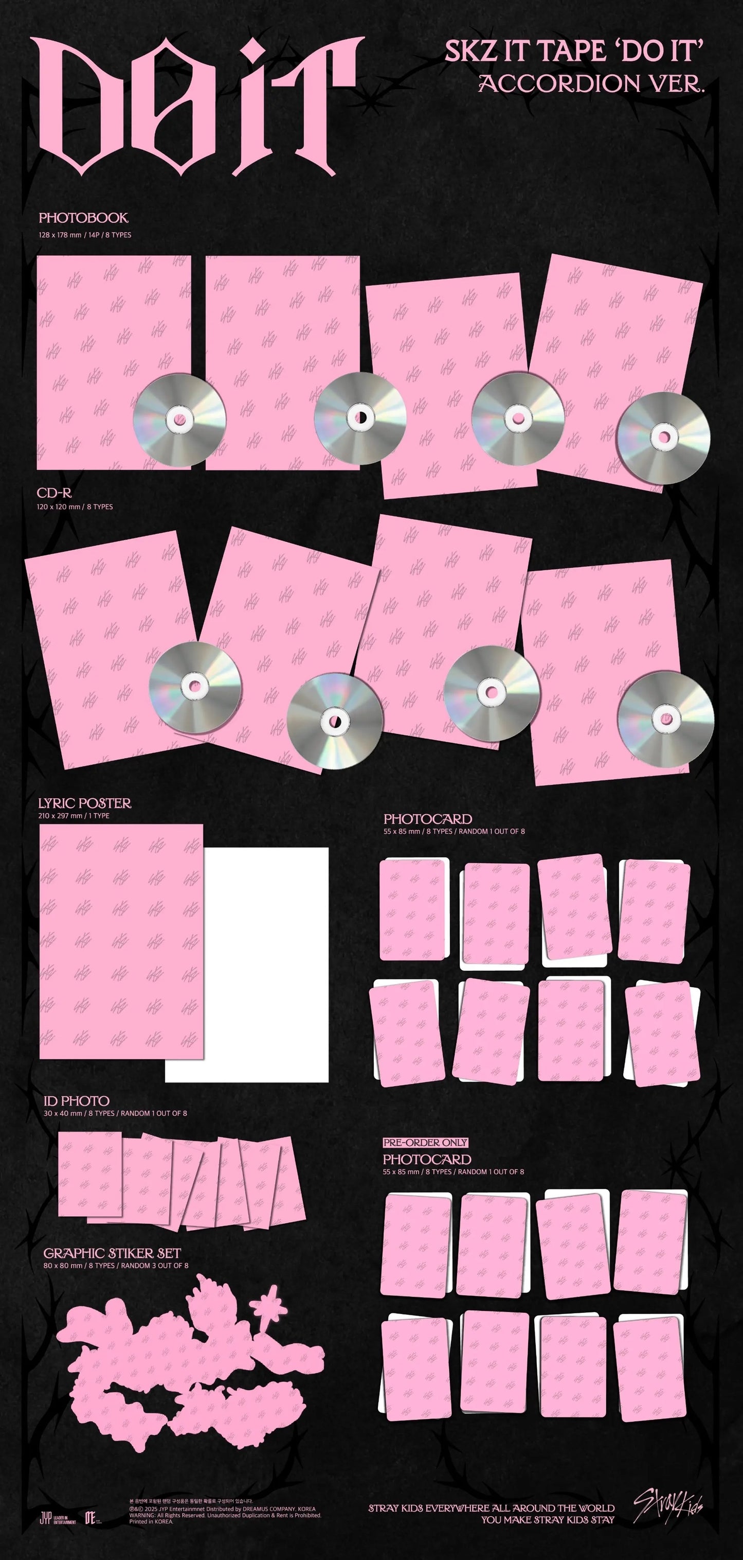 Stray Kids (SKZ) - TAPE 'DO IT' (DO/IT/ACCORDION/PLATFORM PLVE Version) Album