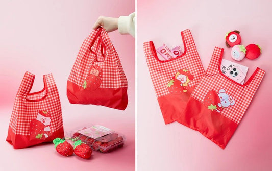 BTS BT21 “Strawberry Party” Merch – Pouch Market Bag
