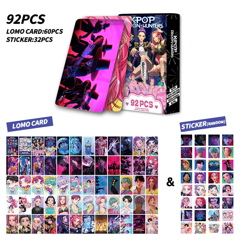 DEMON HUNTERS Lomo Cards - K-Pop Photocards & Stickers Gift Set