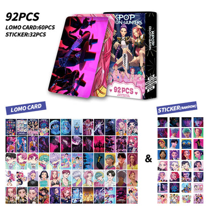 DEMON HUNTERS Lomo Cards - K-Pop Photocards & Stickers Gift Set