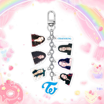 TWICE "Visual Collection" Multi-Charm Acrylic Keychain (Pick Your Bias)