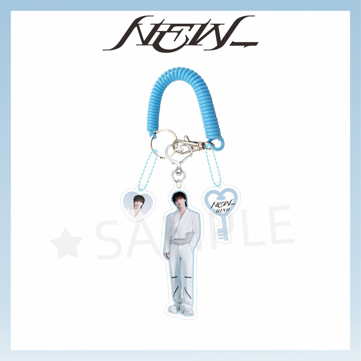 SEVENTEEN Bule Elastic Rope New Acrylic Keychain