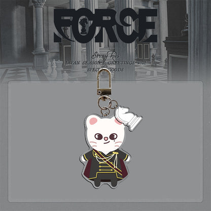 Stray Kids "FORCE" 2026 Desk Calendar Keychain Acrylic Pendant Knight Style King Chess