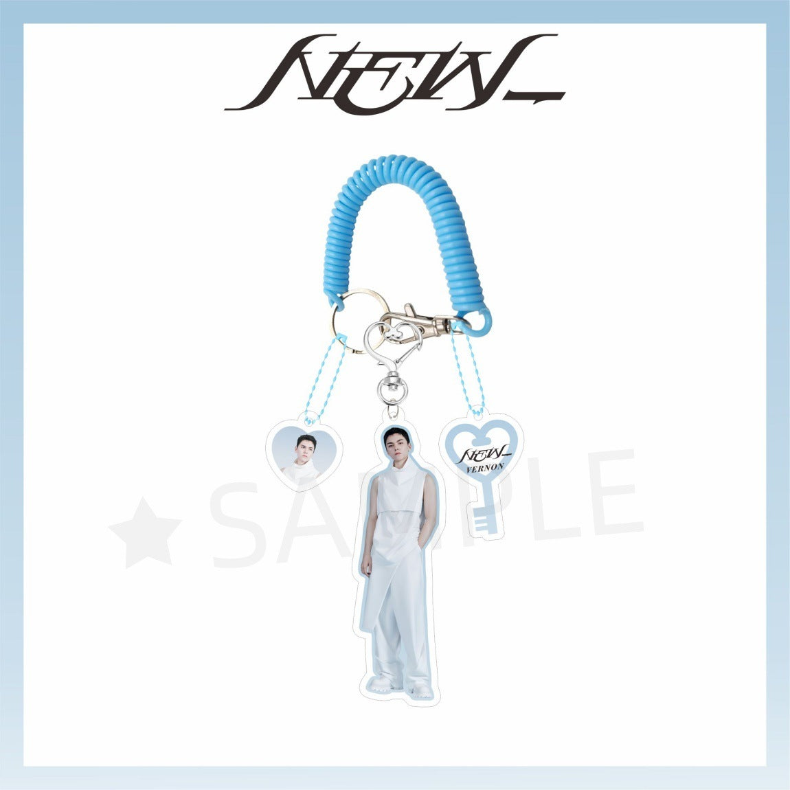 SEVENTEEN Bule Elastic Rope New Acrylic Keychain