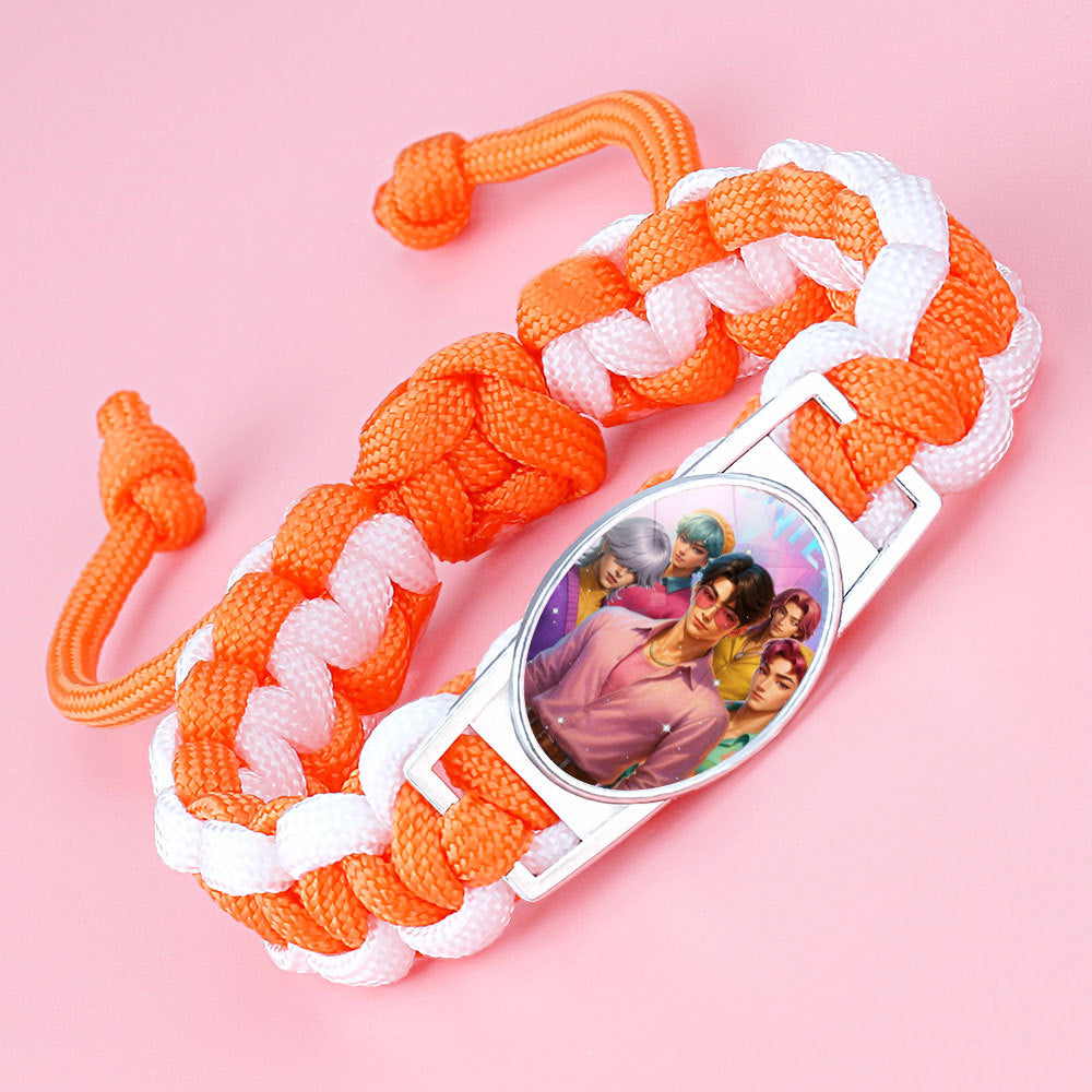 Demon Witch Hunting Group Anime Woven Bracelet - Adjustable Crystal Charm