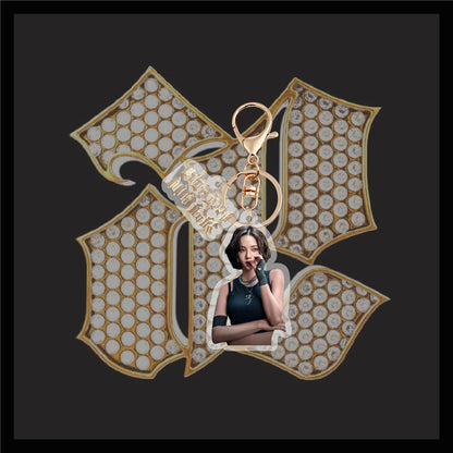 aespa Double-Sided Acrylic Keychain Bag Pendant Winter Kpop Jewelry Star Peripheral