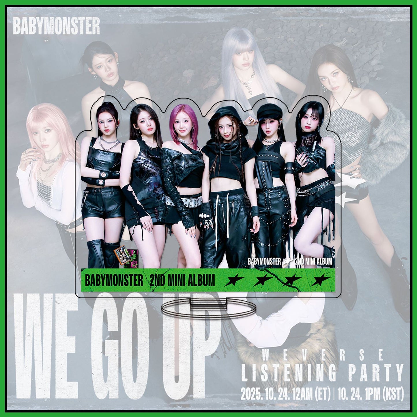 BABYMONSTER Mini Album Acrylic Standee & Keychain - "We Go Up" K-Pop Merch