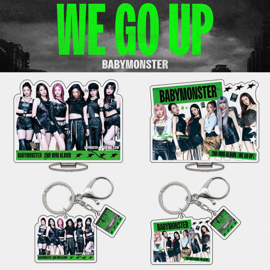 BABYMONSTER Mini Album Acrylic Standee & Keychain - "We Go Up" K-Pop Merch