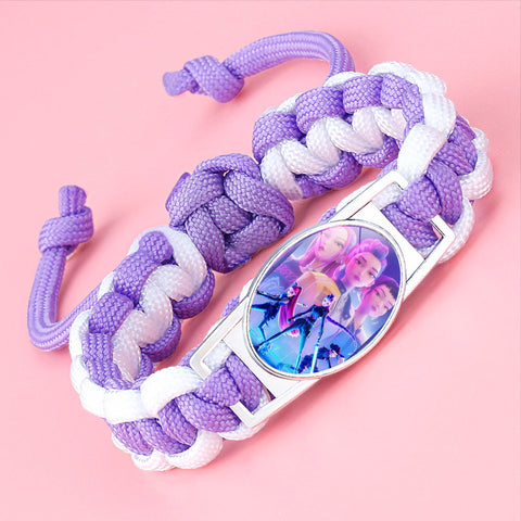 Demon Witch Hunting Group Anime Woven Bracelet - Adjustable Crystal Charm