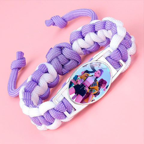 Demon Witch Hunting Group Anime Woven Bracelet - Adjustable Crystal Charm