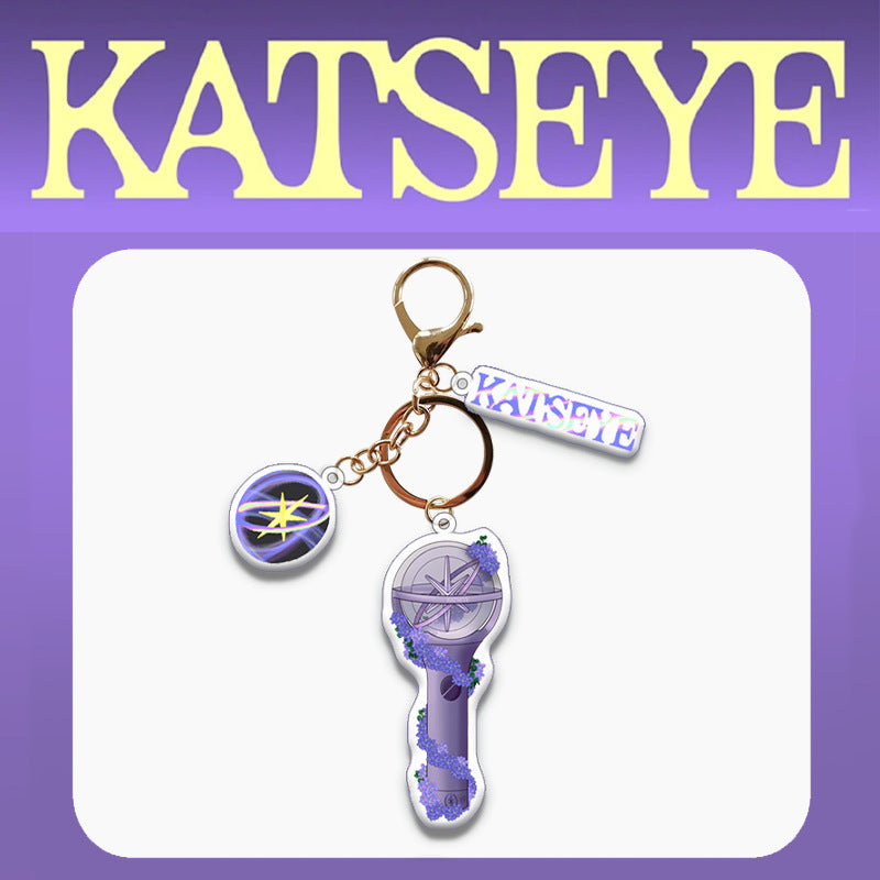 KATSEYE Light Keychain Acrylic Pendant Three-Piece Set DANI Cat