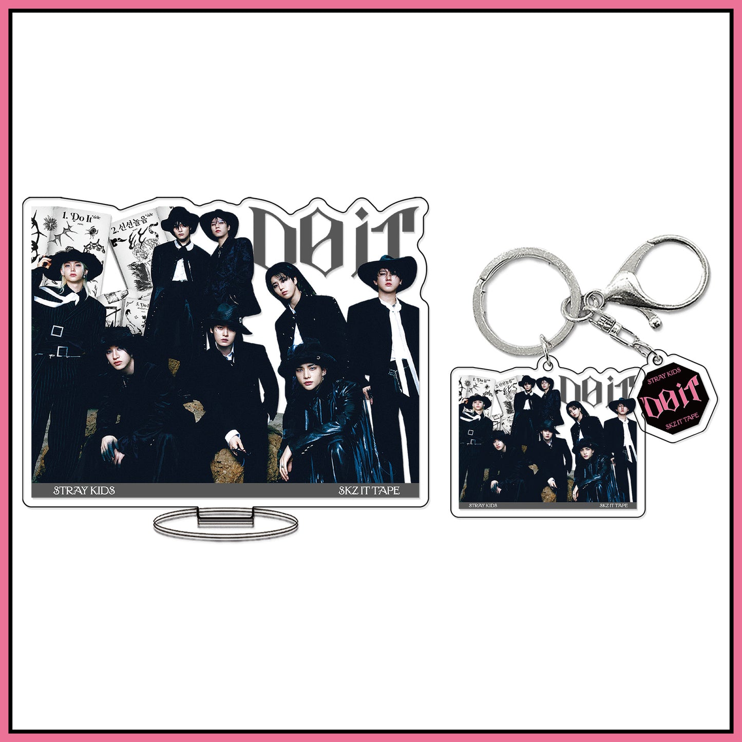 Stray Kids "DO IT" Acrylic Standee & Keychain Set – Double-Sided K-Pop Desk Decor