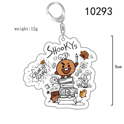 BTS Candy Series Keychain Cartoon Pendant Creative Campus Design