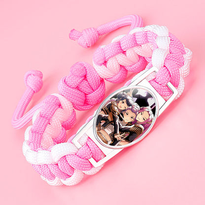 Demon Witch Hunting Group Anime Woven Bracelet - Adjustable Crystal Charm