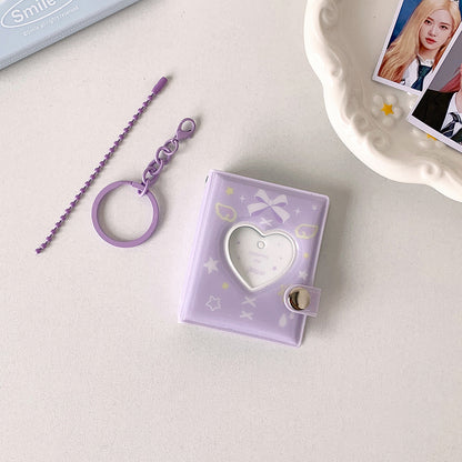 Coquette Bow Mini Keyring Collect Book - 2-Inch ID Photo Holder (32 Slots)