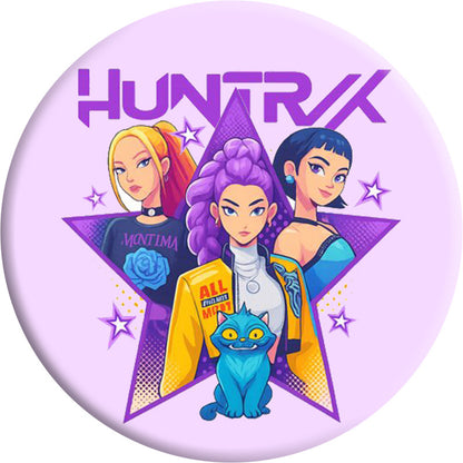 HUNTRIX Demon Hunter Group Cartoon Tinplate Badge Mirror Keychain Pendant Periphery