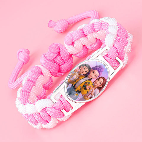 Demon Witch Hunting Group Anime Woven Bracelet - Adjustable Crystal Charm