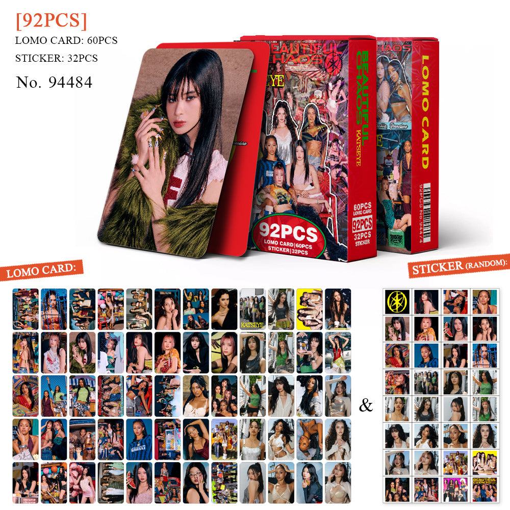 Katseye Beautiful Chaos Photo Lomo Card & Stickers