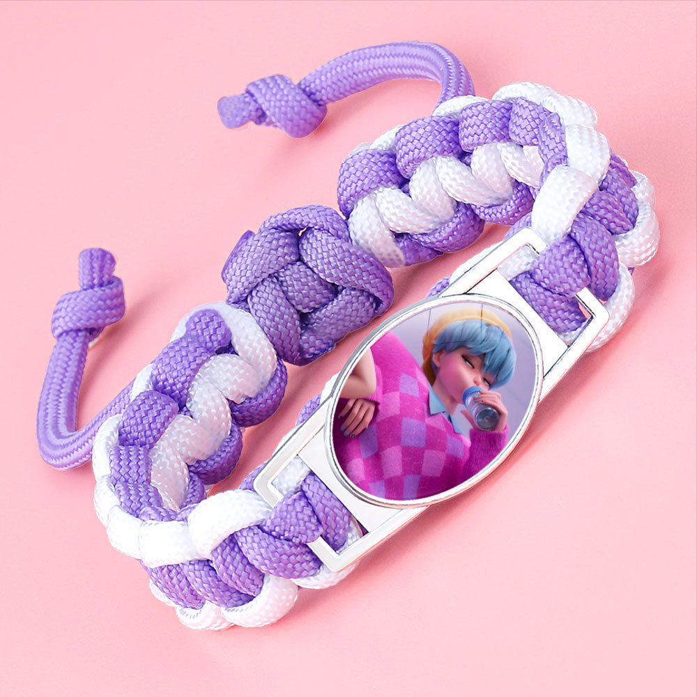 Demon Witch Hunting Group Anime Woven Bracelet - Adjustable Crystal Charm