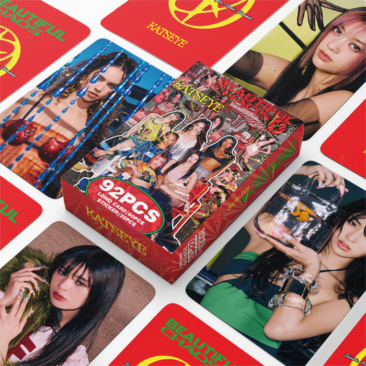Katseye Beautiful Chaos Photo Lomo Card & Stickers