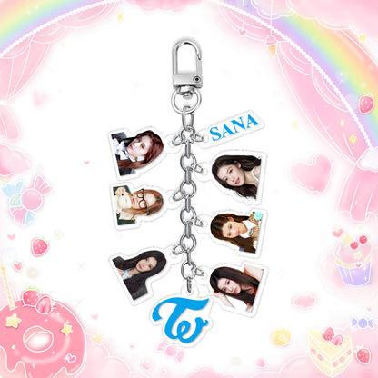 TWICE "Visual Collection" Multi-Charm Acrylic Keychain (Pick Your Bias)