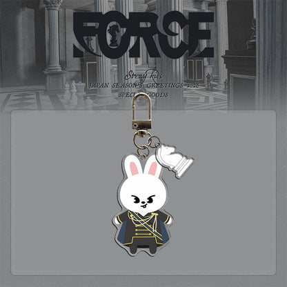 Stray Kids "FORCE" 2026 Desk Calendar Keychain Acrylic Pendant Knight Style King Chess