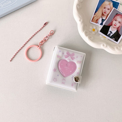 Coquette Bow Mini Keyring Collect Book - 2-Inch ID Photo Holder (32 Slots)